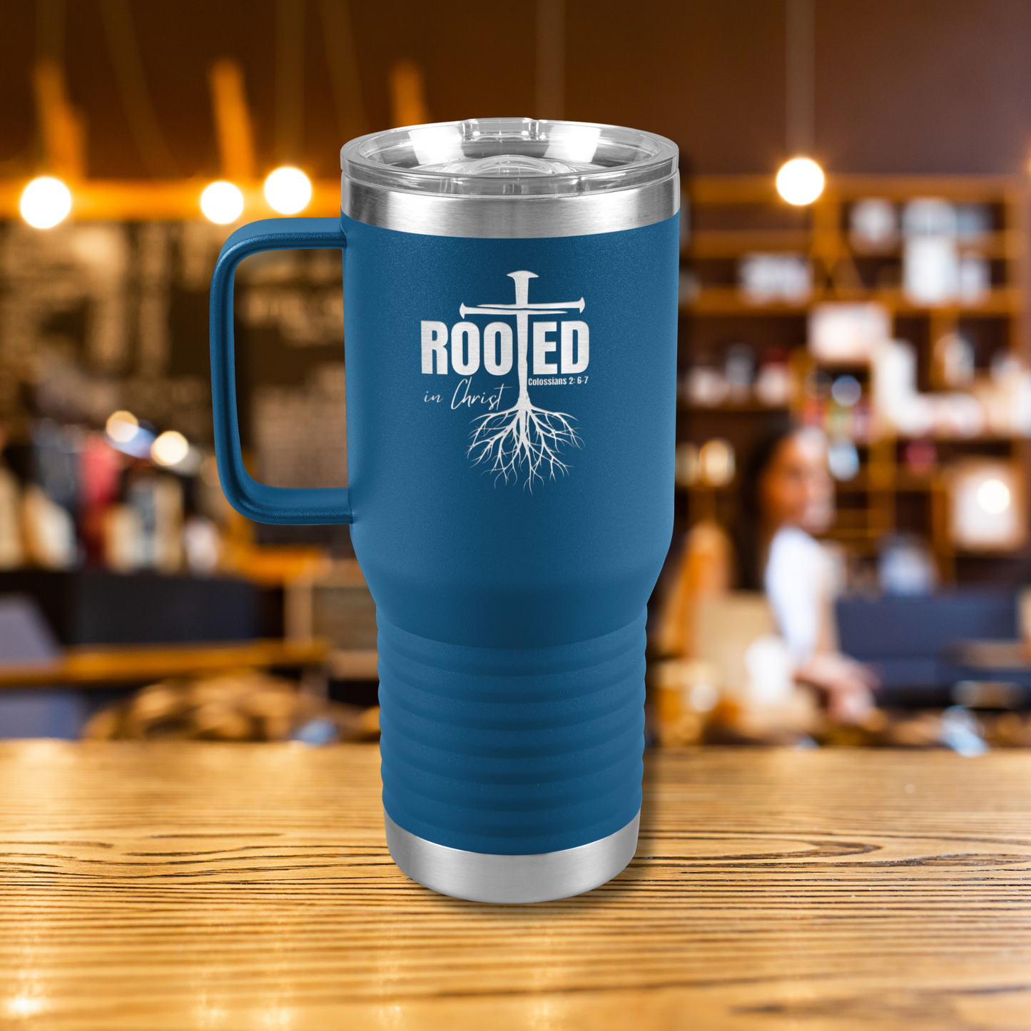 Rooted in Christ 20oz. Tumbler with Handle