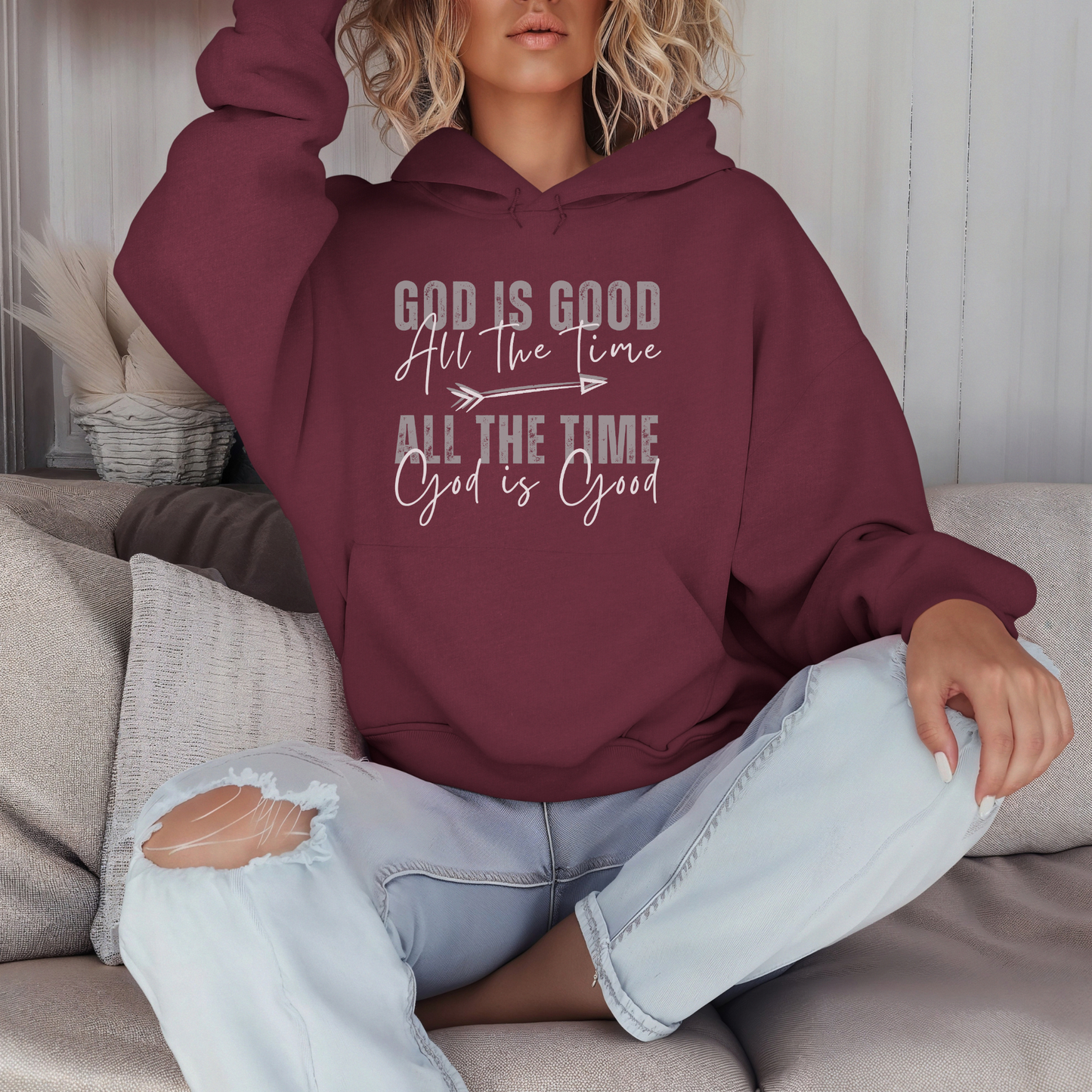 God is Good Arrow Hoodie