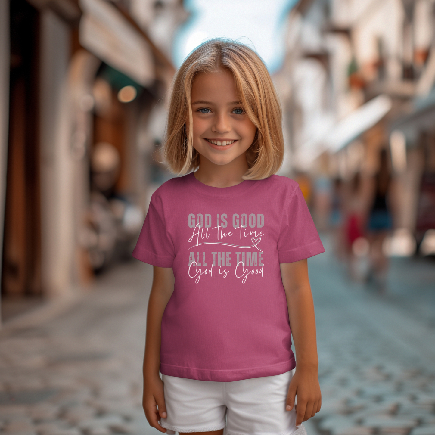 God is Good Heart Youth T-Shirt