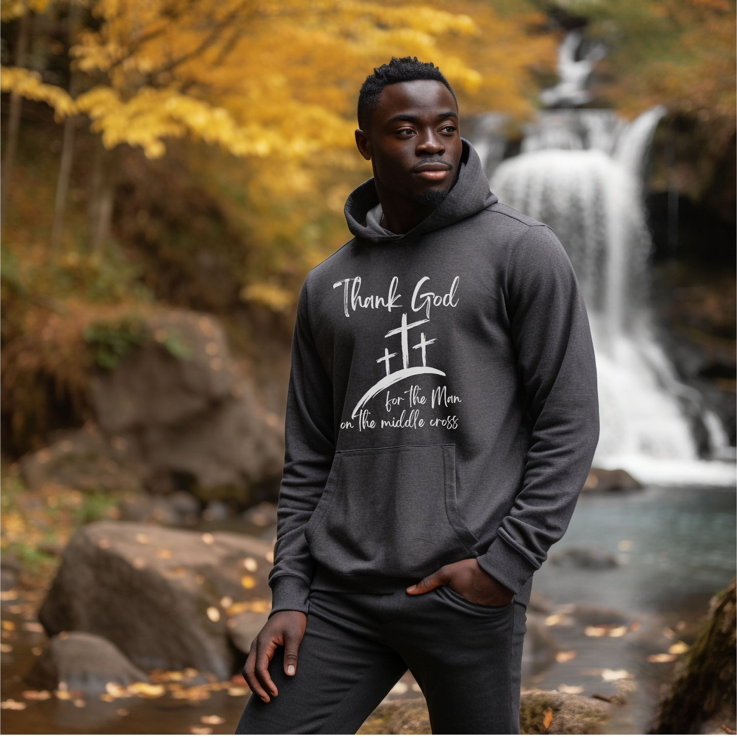 Man on the Middle Cross Hoodie